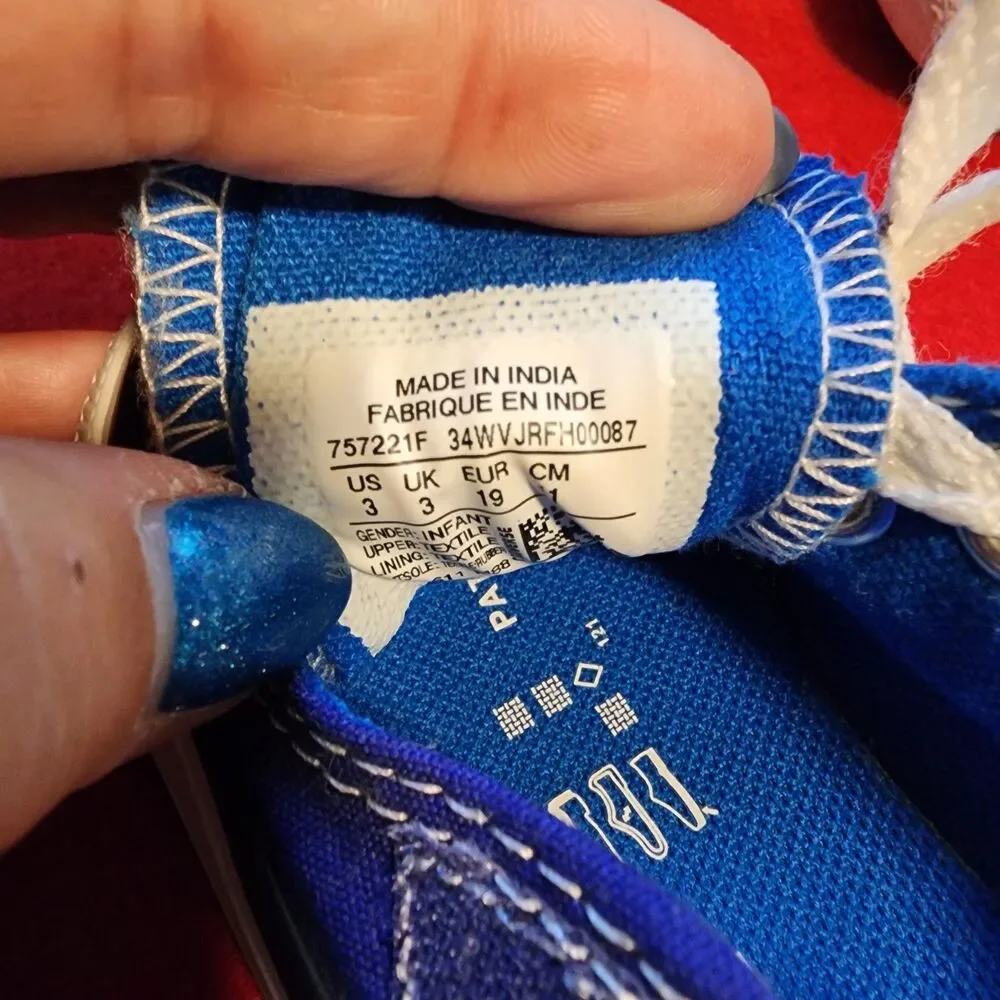 Converse Chuck Taylor All Star Low Top Blue Canvas Infant Shoes Size 3